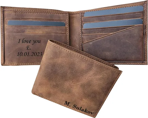 Miniatura 8 de SFdizayn Cartera de fotos personalizada para hombres, cartera con nombres grabados para él, cartera de fotos personalizada para marido, regalos