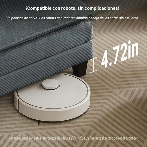 Miniatura 4 de Amsleekey Sofá Seccional Modular, Sofá Seccional de Pana en Forma de U de 111.5" Cómodo para Sala de Estar, Sofás Seccionales de Nube de 3 Plazas