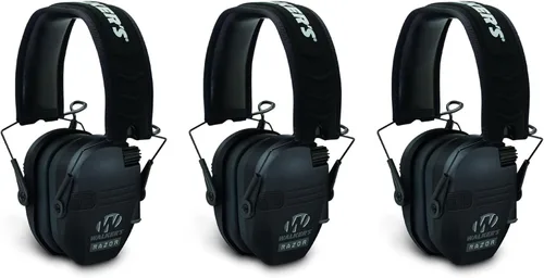Walker's Razor Slim Shooter - Orejeras electrónicas plegables de protección auditiva con reducción de ruido de 23 dB y amplificación de sonido,