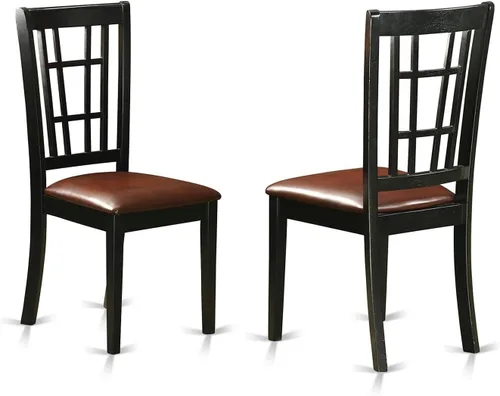 Miniatura 3 de East West Furniture DLNI3-BCH-LC - Juego de comedor de 3 piezas que contiene una mesa de comedor redonda con gotas y 2 sillas tapizadas de piel