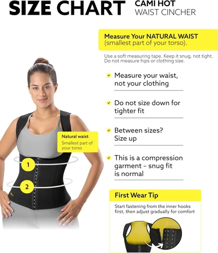 Miniatura 8 de HOT SHAPERS Cami Hot Waist Cincher para mujer, entrenador de compresión y mejora del sudor para adelgazar la cintura y controlar el abdomen