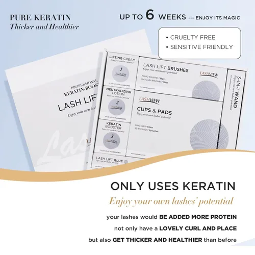 Miniatura 3 de LASHVIEW Kit de elevación de pestañas, kit profesional de pestañas permanentes, conjunto líquido, semipermanente, rizado permanente, extensión