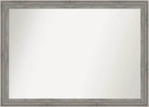 Miniatura 196 de Amanti Art Espejo de pared personalizado no biselado (24.5 x 24.5 pulgadas), marco gris marrón alta, varios tamaños personalizados, espejo de baño