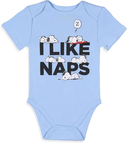 Miniatura 2 de Peanuts - Pijama para dormir de Snoopy y Woodstock para niños pequeños, paquete de 3