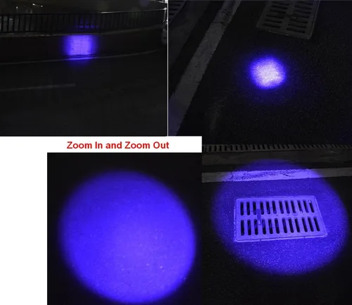 Miniatura 4 de Linterna ultravioleta ultravioleta ultravioleta de 395 nm, luz negra, LED de alta potencia de 3 modos de 10 yardas de largo alcance, linterna UV