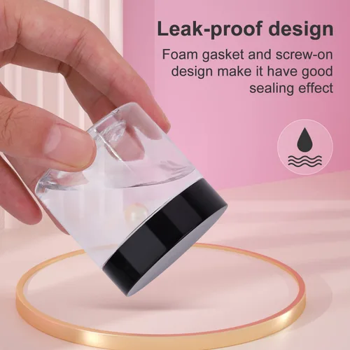 Miniatura 3 de Loretoy Paquete de 36 tarros de plástico de 2 onzas con tapas, sin BPA, reutilizables, rellenables, recipientes de cosméticos transparentes