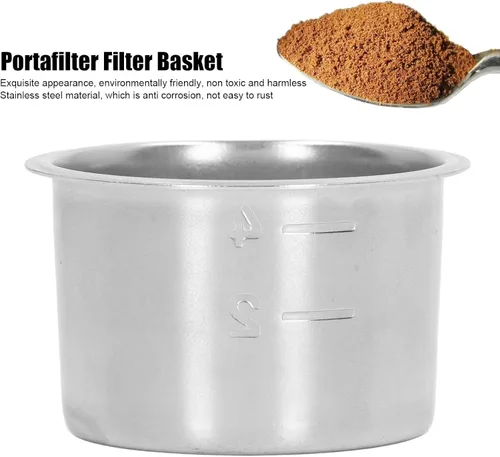 Miniatura 4 de Cesta de filtro poroso, recipiente de filtro de café en polvo de acero inoxidable para 4 tazas, colador de doble pared extraíble para mango de 2.008