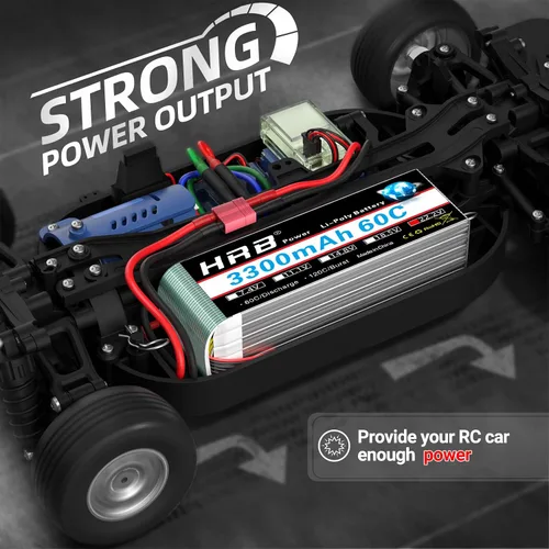 Miniatura 4 de HRB 1 paquete 6S Lipo Batería 3300mAh 22.2V 60C RC Lipo Batería Compatible con RC Car Avión Helicóptero Quadcopter Camión Barco