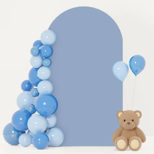 Miniatura 8 de FOTSHARER Cubierta para arco de boda, cubierta de arco de globo beige de 2.6 x 6 pies, cubiertas de fondo de arco de arco de elastano boho Chiara