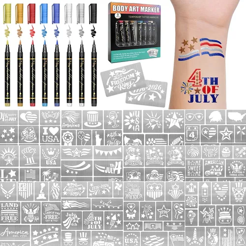 Miniatura 14 de 77 hojas de tatuajes temporales geométricos de animales, 17 hojas de medio brazo 3D de leones, zorro, lobo, búho, tigre, tatuajes falsos
