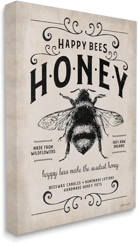 Miniatura 2 de Stupell Industries Honey Bee Rustic Farm - Placa de pared con diseño de palabras texturizadas, 10 x 15, multicolor