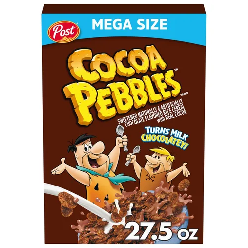 Miniatura 12 de Post Cocoa PEBBLES - Cereal de desayuno, tazas individuales portátiles para llevar, cereales sin gluten, 2.0 onzas (paquete de 12)