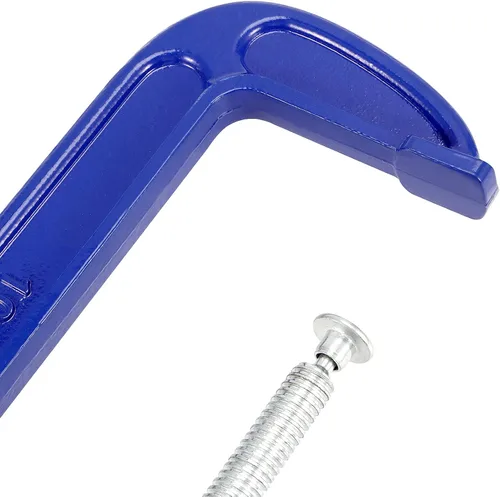 Miniatura 5 de Paquete de 2 abrazaderas en C, abrazaderas C de hierro maleable, mango de barra en T resistente con abrazadera en C para carpintería, metalurgia