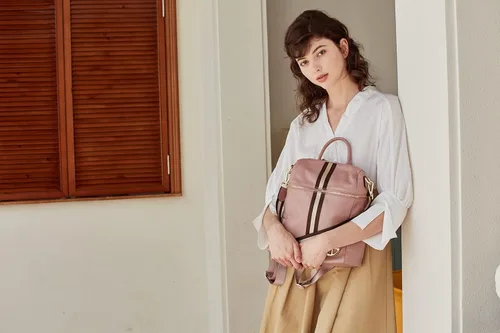 Miniatura 7 de BROMEN Women Backpack Purse Leather Anti-theft Travel Backpack Fashion Shoulder Handbag