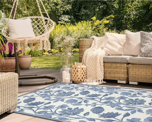 Miniatura 77 de Liora Manne CAPR5163633 - Alfombra costera para interiores y exteriores, color azul marino, 2 pies x 5 pies Cuerdas Navy