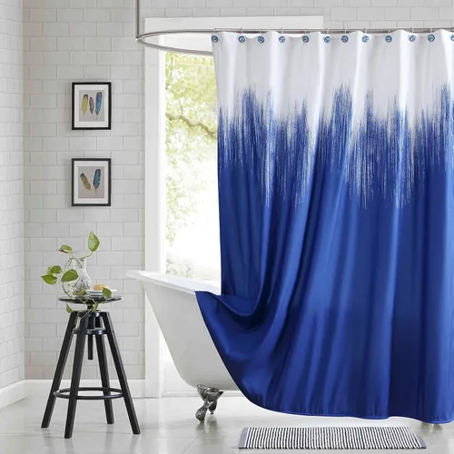 Miniatura 34 de Cortina de ducha gris, cortinas de ducha de tela de microfibra gris degradado para baño, cortinas de baño modernas impermeables, 72 pulgadas