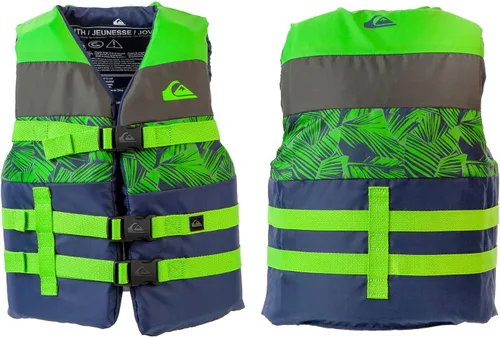 QUIKSILVER USCG Approved Life Jacket for Youth/Kids/Toddler, Lightweight Life Vest Type III PFD, for Boating, Paddleboarding, Kayaking, Waterskiing,