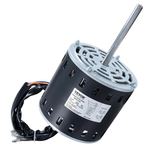 Miniatura 4 de VEVOR Motor de soplador de horno de 3/4 HP, 208/230V 3.85 amperios, 1075 RPM 5 velocidades, rotación CW/CCW, bastidor 48 longitud del eje 4.8