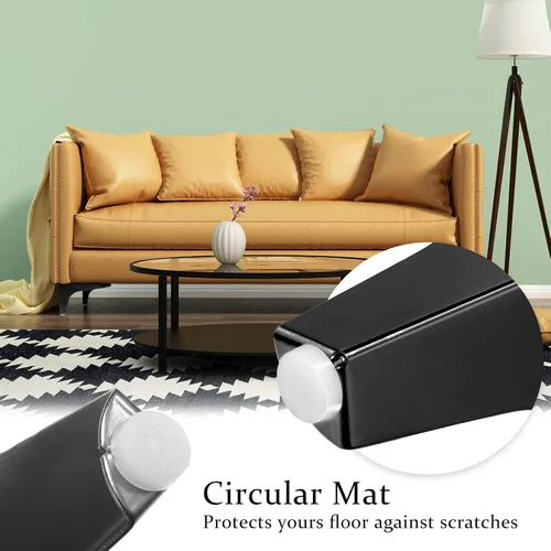 Miniatura 4 de Chumia 12 patas negras para muebles de 4 pulgadas, patas de repuesto de metal para muebles, patas de mesa para gabinete, sofá, aparador, sillas
