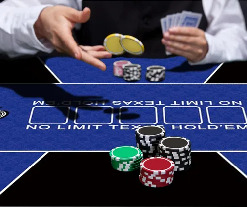 Miniatura 7 de nuveti 79 x 40 cartas de póquer plegables de Texas Poker con diseño de mesa, portátil, antideslizante, tapete de juego de mesa de goma suave y 79 X