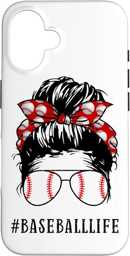 Miniatura 32 de Mom Messy Hair Bun Aviators Glasses Baseball Mother Life Case for iPhone 17