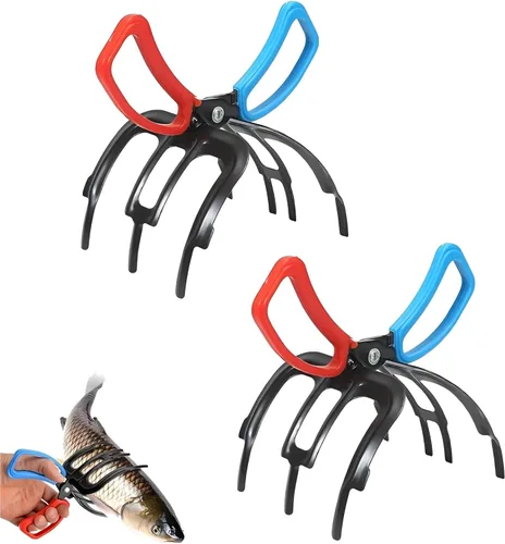 Miniatura 10 de Pinza de peces de 3 garras, alicates de pesca de metal multifuncionales, herramienta antideslizante para capturar peces, accesorios de pesca ligeros