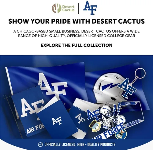Miniatura 6 de Desert Cactus United States Air Force Academy Baseball Hat US Fightin Falcons Brimmed Embroidered Cap Adjustable Cloth Strap
