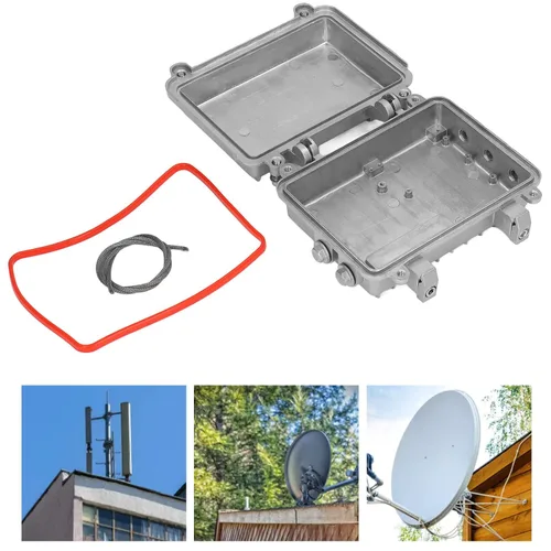 Miniatura 4 de Caja de conexiones de aluminio fundido para equipos al aire libre Conexión eléctrica Cable de alimentación y carcasa electrónica