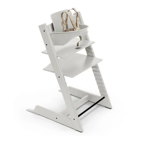 Miniatura 15 de Stokke - Silla alta Tripp Trapp 2, Whitewash - Incluye silla + juego de bebé con arnés extraíble para niños de 6 a 36 meses - Ajustable, ergonómica