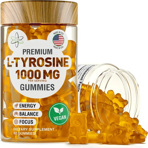 BioVit L - Gomitas de tirosina – Suplemento de aminoácido L tirosina activado – Suplemento de enfoque natural, estado de ánimo y energía para niños