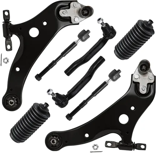 Miniatura 375 de Detroit Axle - Kit de brazos de control de extremo delantero de 8 piezas para Dodge Dakota 00-04, Durango 00-03, 4 brazos de control superior e