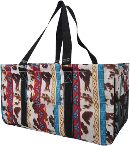 Miniatura 13 de NGIL Bolsa de comestibles reutilizable extra grande plegable de gran tamaño para comestibles, almacenamiento, picnic, playa, Flecha-negro