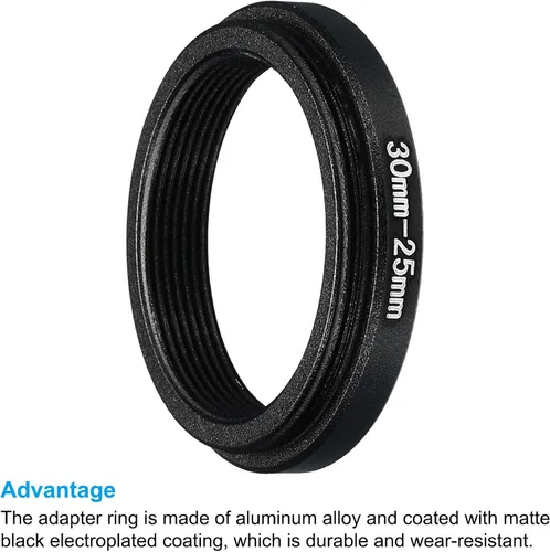 Miniatura 4 de PATIKIL Anillo de metal de 1.181 in-0.984 in, adaptador de filtro de lente de cámara, anillo adaptador de filtro de aluminio para lentes de cámara