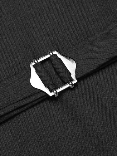 Miniatura 9 de COOFANDY Chaleco de traje en capas para hombre, chalecos de vestir formales, chaleco de boda ajustado