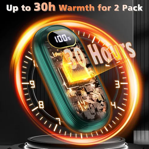 Miniatura 3 de Calentadores de Manos Recargables - Calentadores de Manos Eléctricos Paquete de 2 con Calefacción de Doble Cara para 15Hrs de Calor, Pantalla LED