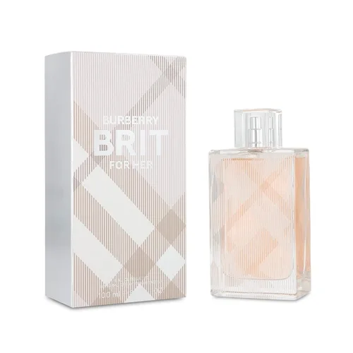 BURBERRY Brit Eau de Toilette - Perfume floral para mujer con notas de pera helada, almendra azucarada y vainilla - Perfumes de lujo para mujer -