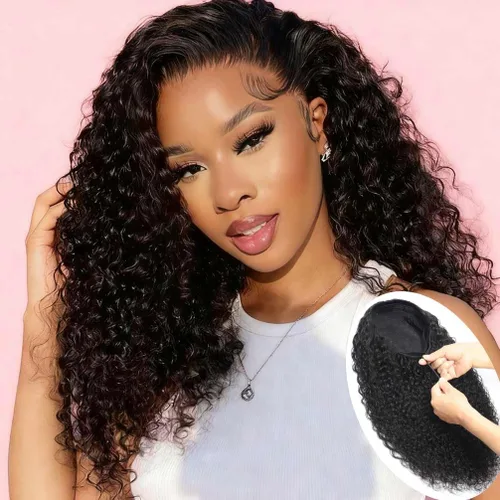 Miniatura 31 de Srakuw Wear and Go - Pelucas de cabello humano sin pegamento, precortadas con encaje frontal, pelucas para mujeres negras, sin pegamento, onda