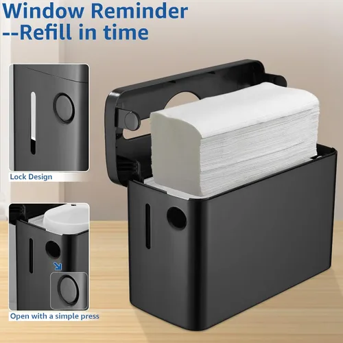 Miniatura 4 de Dispensador de toallas de papel, soporte triple para toallas de papel, dispensador de toallas de mano, dispensador de toallas de papel comercial