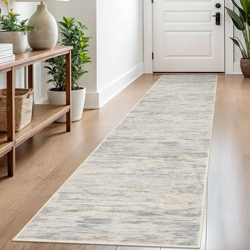 Miniatura 23 de SIILOOM 2 x 3 Alfombra moderna y abstracta para entrada, alfombra neutra azul marino gris multicolor súper suave de área pequeña, alfombras lavables