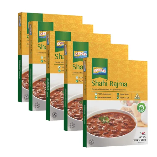 Miniatura 45 de Ashoka Comidas indias tradicionales 1932, curry de verduras mixtas veganas, platos principales listos para comer para microondas, Shahi Navratan