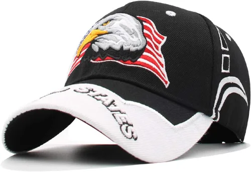 Miniatura 11 de Anna-Kaci Gorra de béisbol con velcro ajustable en relieve en 3D con bandera estadounidense de Estados Unidos