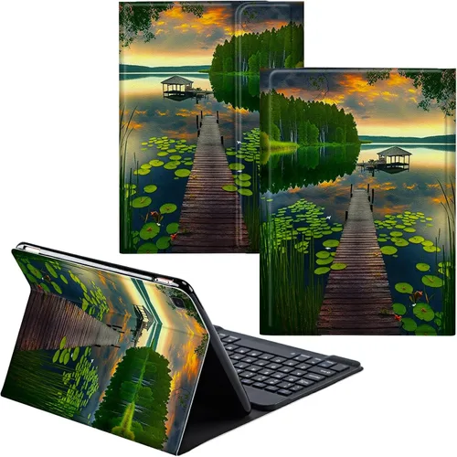 Miniatura 83 de Para Samsung Galaxy Tab S6 Lite Funda 2022/2020 Teclado Inalámbrico Desmontable Y Cubierta De Soporte De Cuero PU Funda Protectora Para Samsung