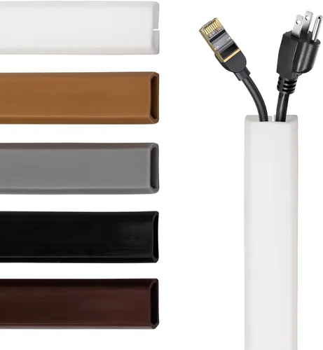 Cable oculto de TV – Cubierta flexible para cable de pared de diseño delgado, canaleta de cable de silicona – Autoadhesivo, diseño cortado a medida