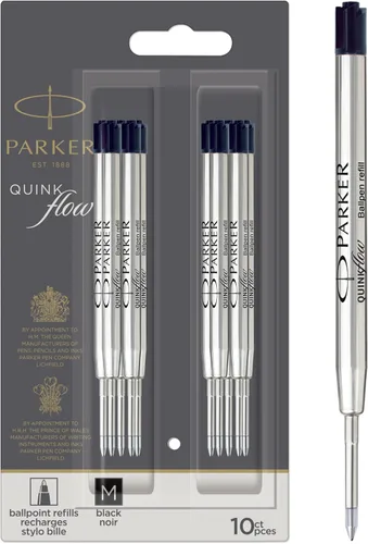 Miniatura 11 de Parker Quinkflow - Recambio de tinta para bolígrafo, punta media, color negro