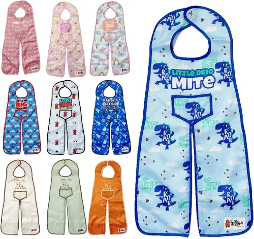 Miniatura 9 de Moore of Rachel's New Mr. Zippy - Baberos impermeables de cuerpo completo súper suaves en bonitos diseños para bebés de 6 a 36 meses