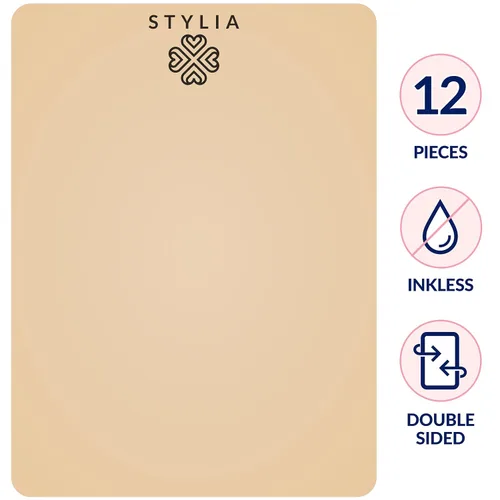 Miniatura 2 de Stylia Hoja de piel falsa de práctica de Microblading para tatuaje de cejas, piel falsa para tatuaje, aguja de micro cuchillas, maquillaje de cejas