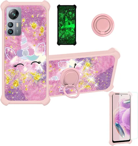 Miniatura 70 de jioeuinly JSF-DJS - Funda compatible con Nothing Phone 2a con protector de pantalla de vidrio templado, policarbonato duro + silicona suave, soporte