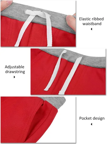 Miniatura 3 de Resinta Paquete de 4 pantalones cortos de punto para bebés y niños pequeños, pantalones cortos deportivos con bolsillo