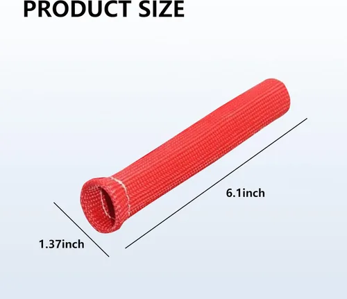 Miniatura 2 de 8 botas de protección de bujías, botas de alambre de bujía de 1200 grados, funda protectora de protección térmica, funda aislante de protección Rojo