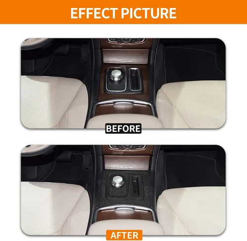 Miniatura 2 de RT-TCZ Para Chrysler 300C Cambio de engranajes Panel Trim Cubierta Compatible con Chrysler 300/300C 2015 Up Fibra de Carbono Interior Accesorios